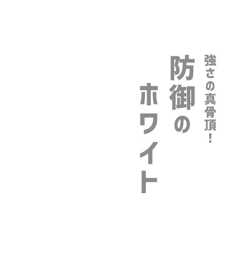 強さの真骨頂! 防御のホワイト